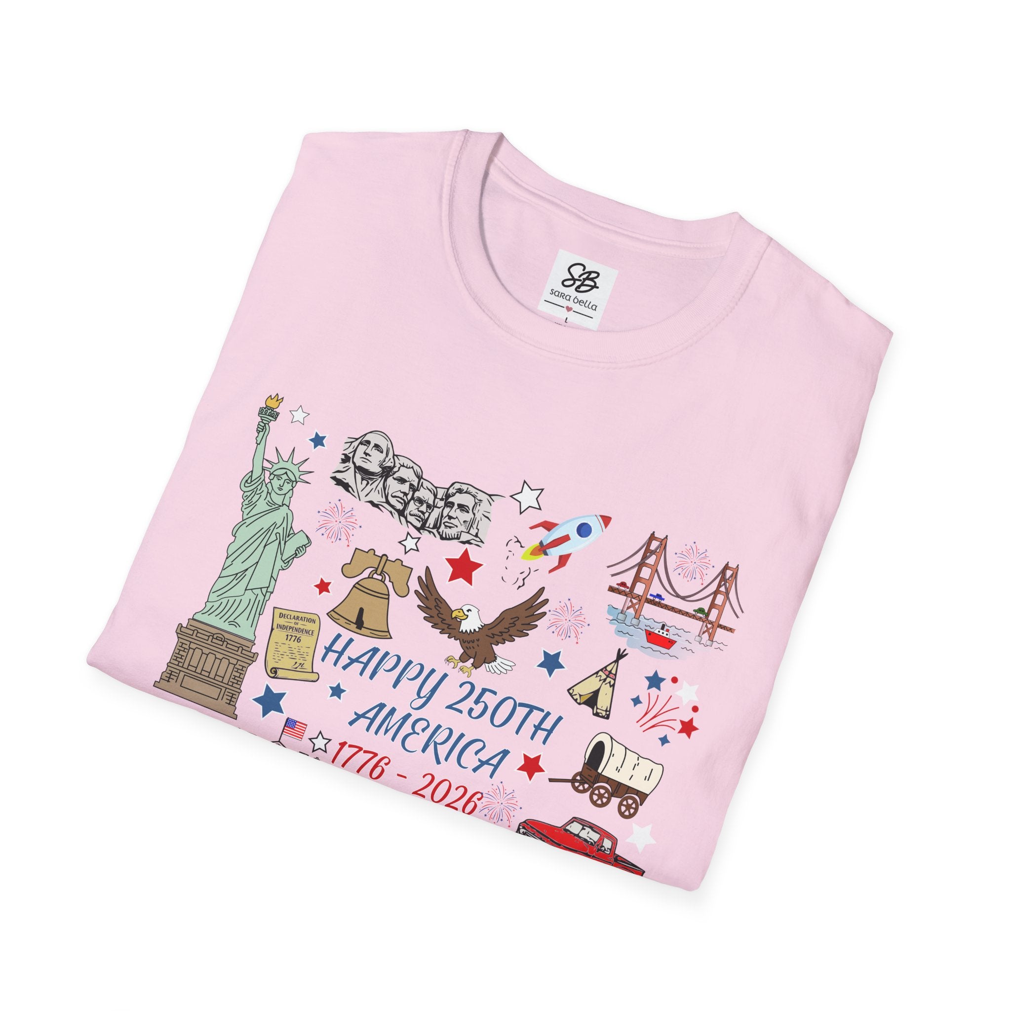 America 250th Anniversary — colored doodles of  Icons Shirt