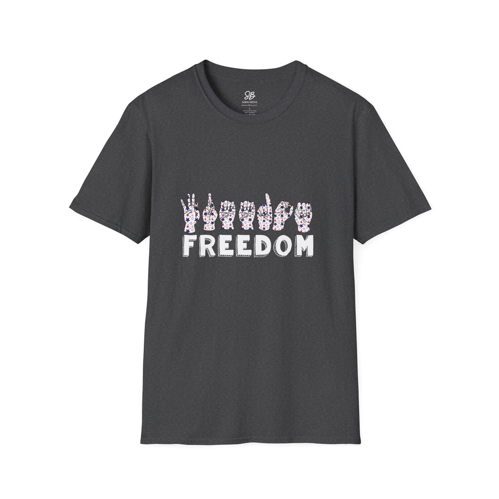 "Freedom" finger-spelled American Sign Language Graphic T-Shirt