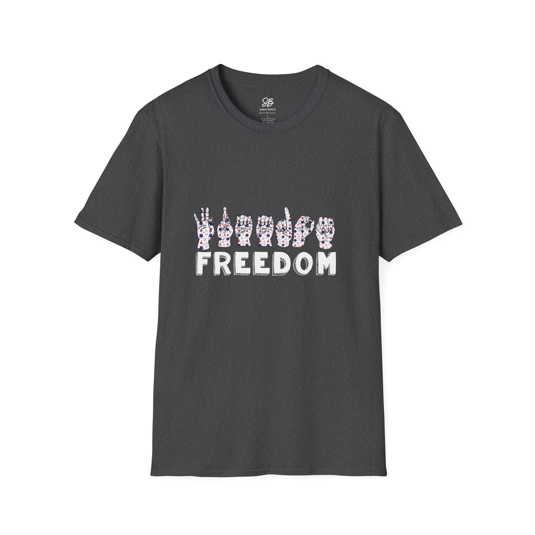 "Freedom" finger-spelled American Sign Language Graphic T-Shirt