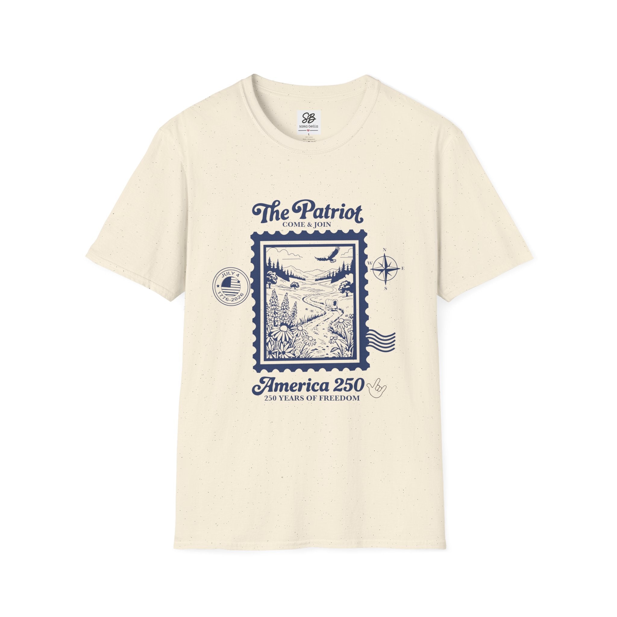 The Patriot Vintage America 250th Stamp Design Shirt