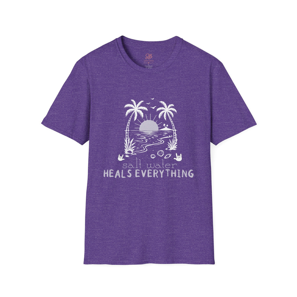 'Salt Water Heals Everything" of  white design -  T-Shirt