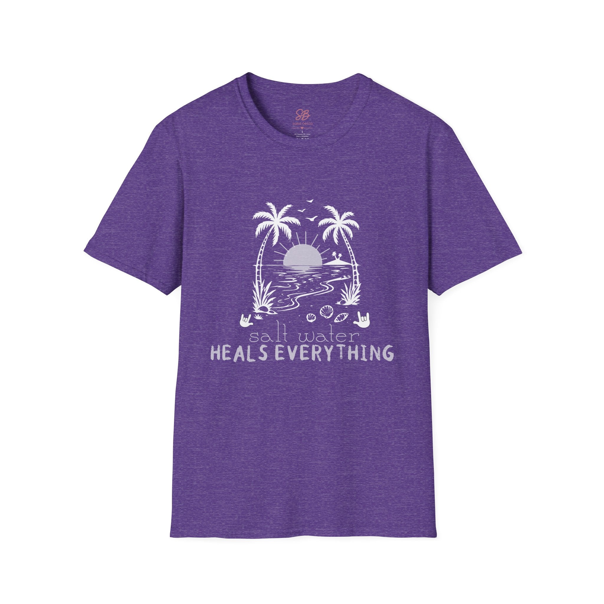 'Salt Water Heals Everything" of  white design -  T-Shirt