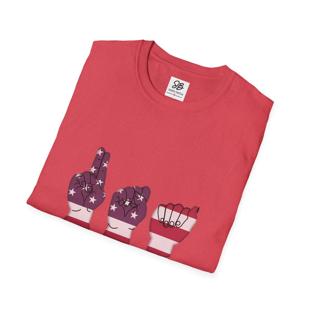 USA  fingers-spelled ASL (American Sign Language)  Shirt