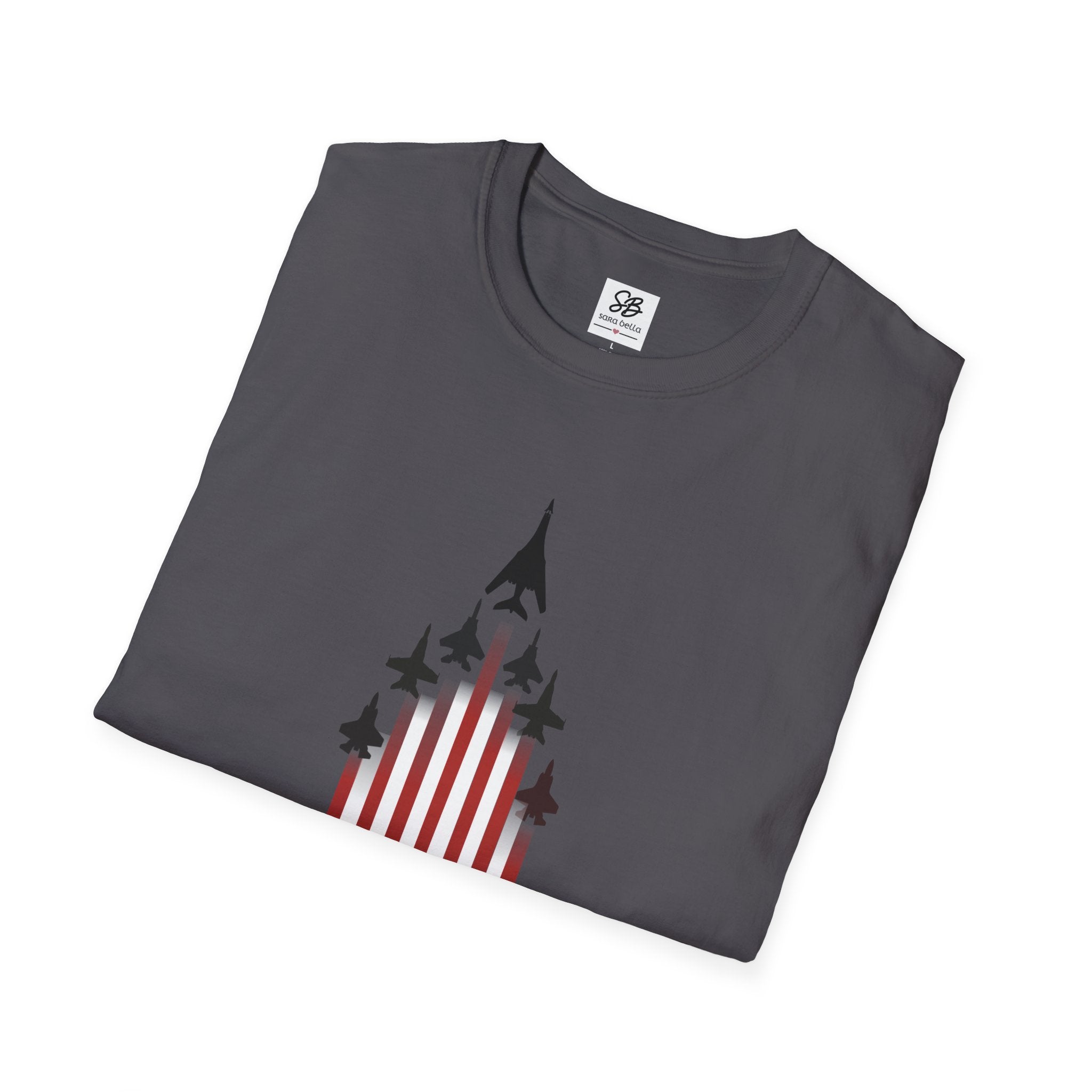 Patriotic American Flag Fighter Jets Design Shirt