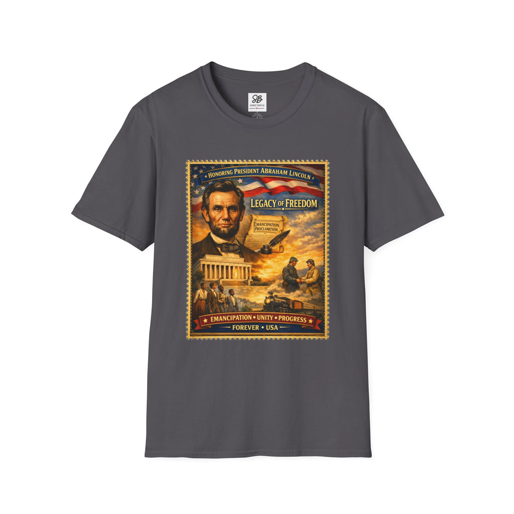 Abraham Lincoln 'Legacy of Freedom'  Vintage Stamp T‑Shirt