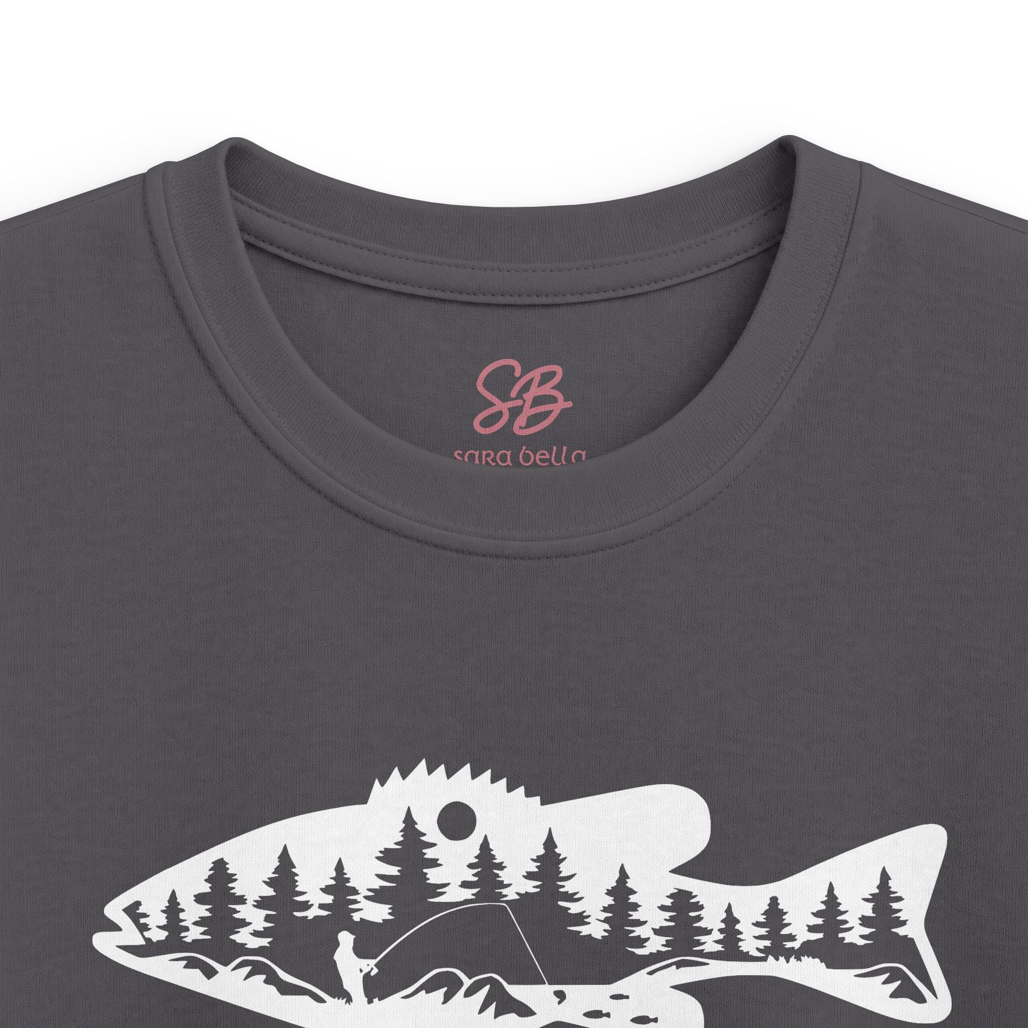 Bass Fisherman Landscape Fishing - Kid T-Shirt