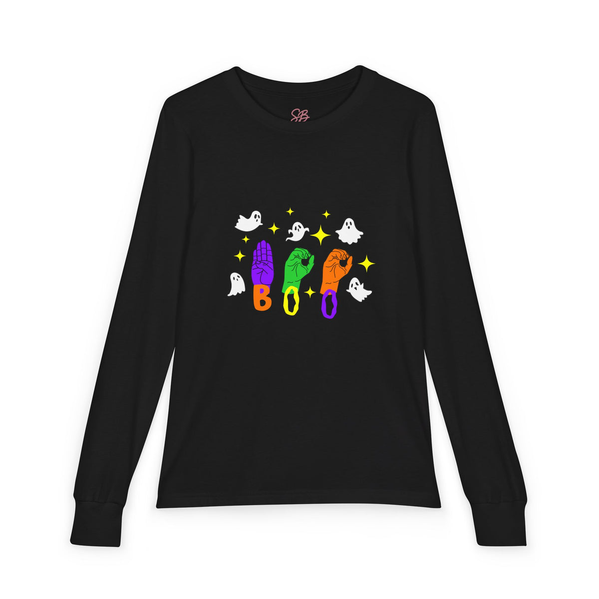 Ghosts Boo in ASL - Kid Long Sleeve Shirt