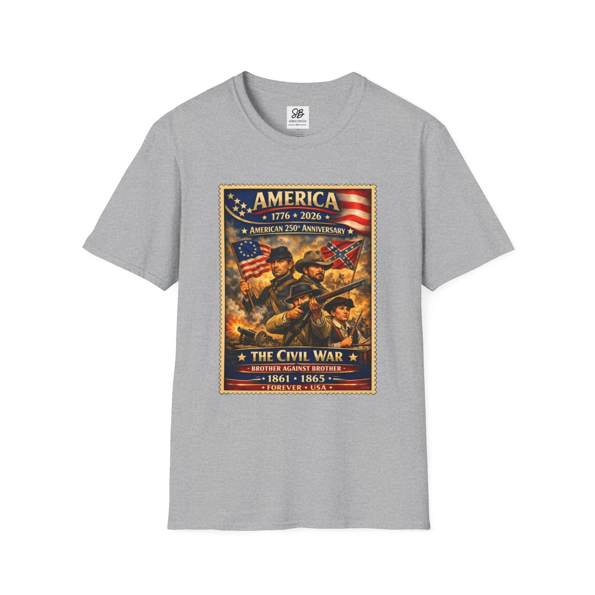 Civil War America Vintage Stamp T-Shirt
