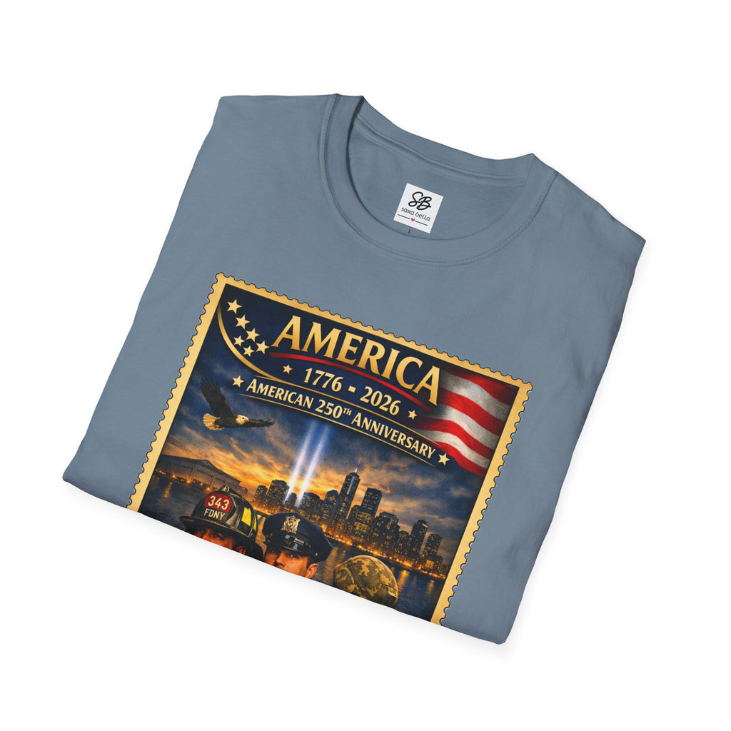9/11 Remembrance"We Will Never Forget" Vintage Stamp T-Shirt