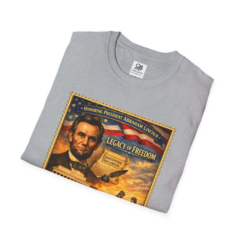 Abraham Lincoln 'Legacy of Freedom'  Vintage Stamp T‑Shirt