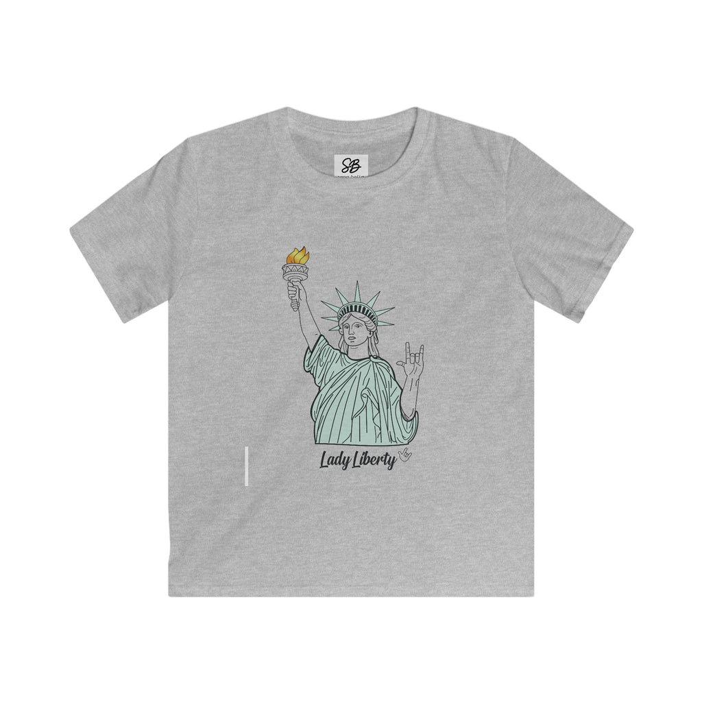 Kid Shirt — 'Lady Liberty' Statue of Liberty  with I love you ASL (America Sign Language) Shirt