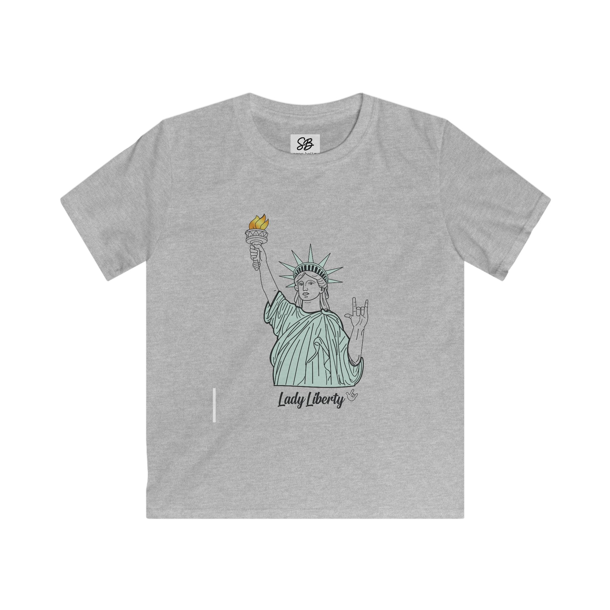 Kid Shirt — 'Lady Liberty' Statue of Liberty  with I love you ASL (America Sign Language) Shirt