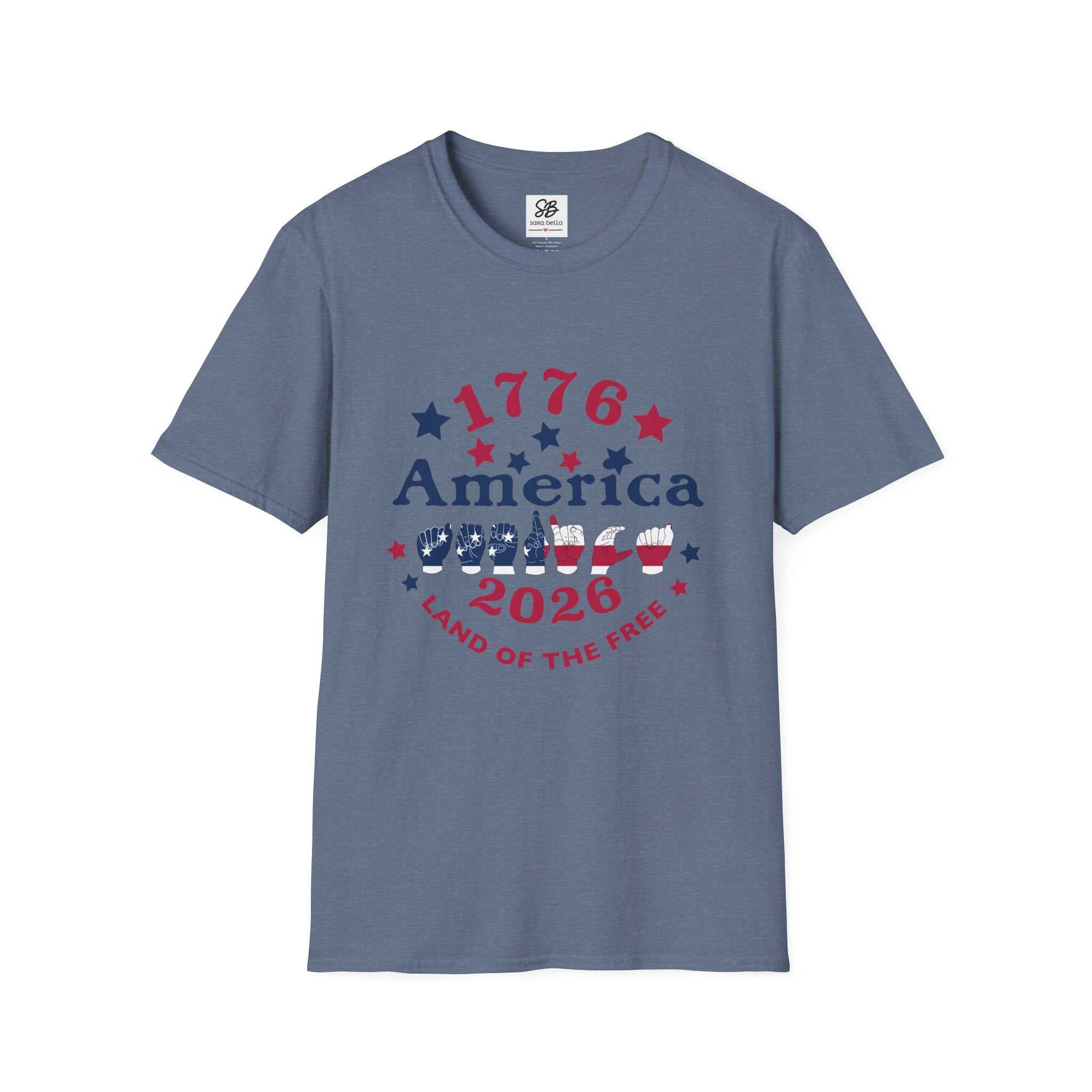 America in fingers-spelled ASL (America Sign Language) Shirt