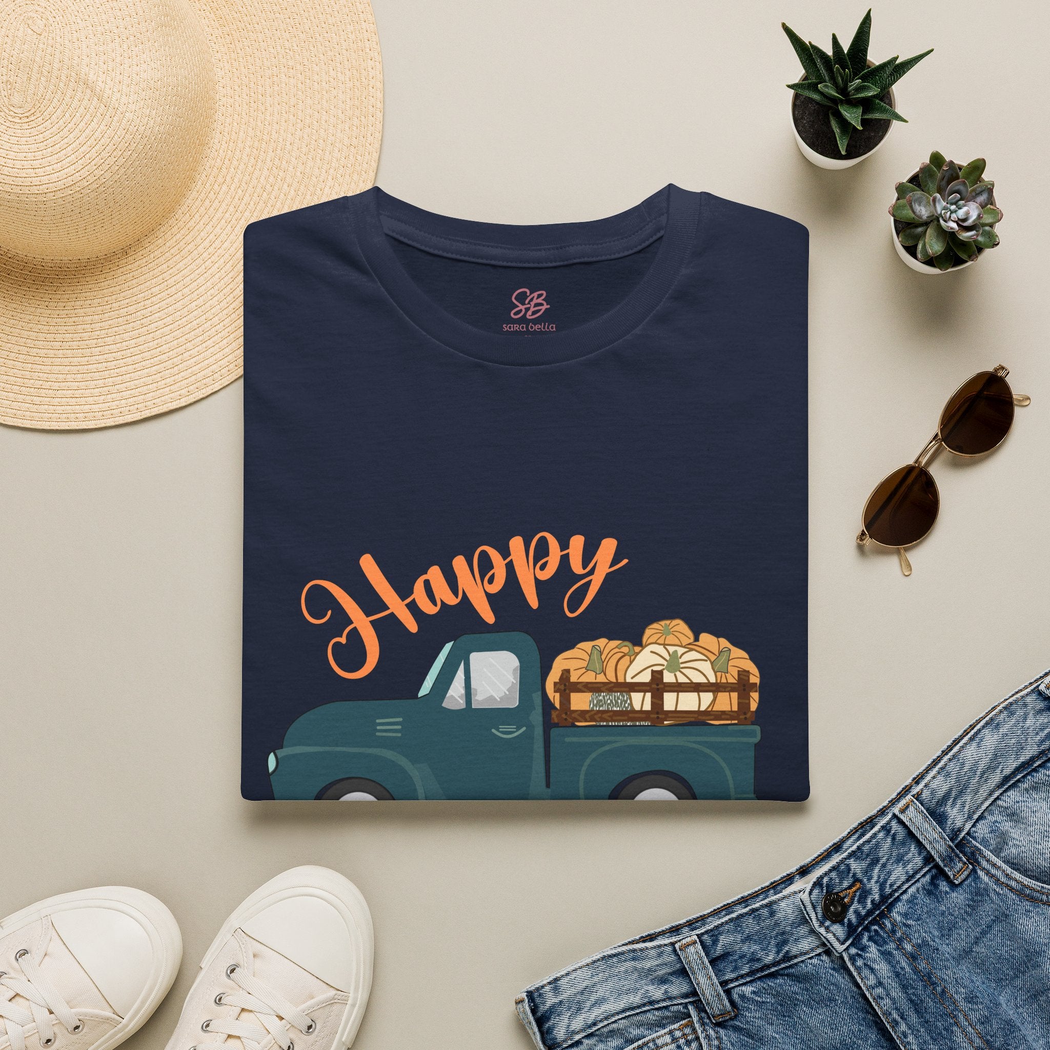 Happy Fall Vintage Truck  - T-Shirt