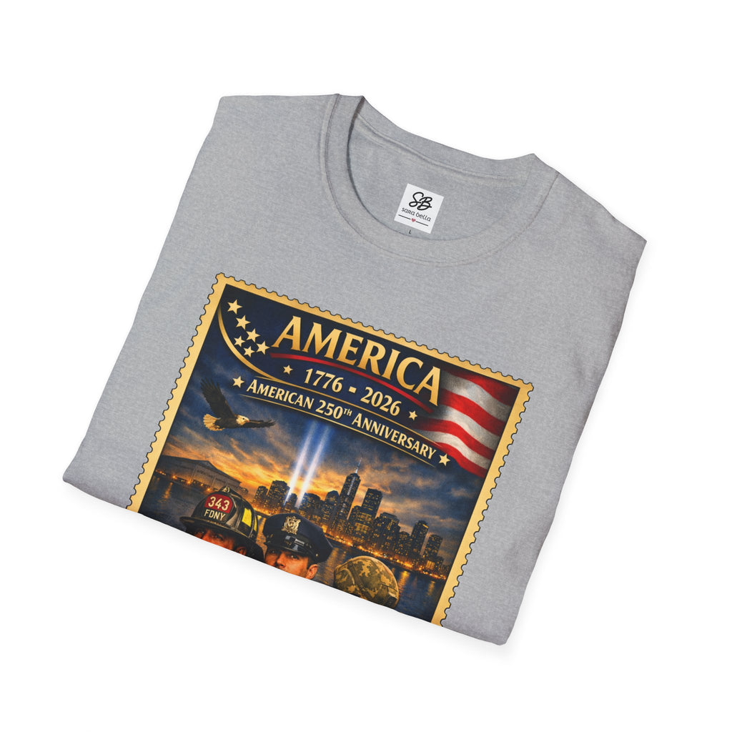 9/11 Remembrance"We Will Never Forget" Vintage Stamp T-Shirt