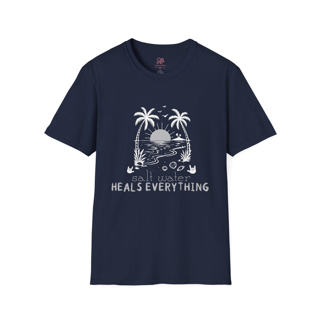 'Salt Water Heals Everything" of  white design -  T-Shirt