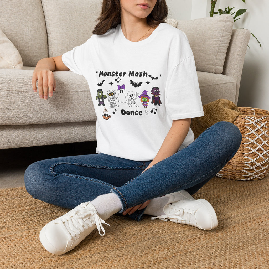 Monster Mash Dance of Halloween Characters Crews -  T-Shirt