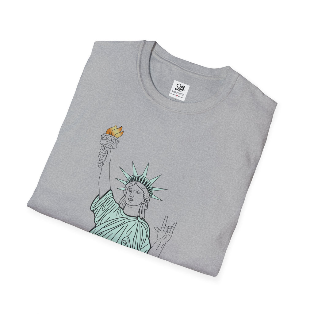Lady Liberty with I love you in America Sign Language Shirt