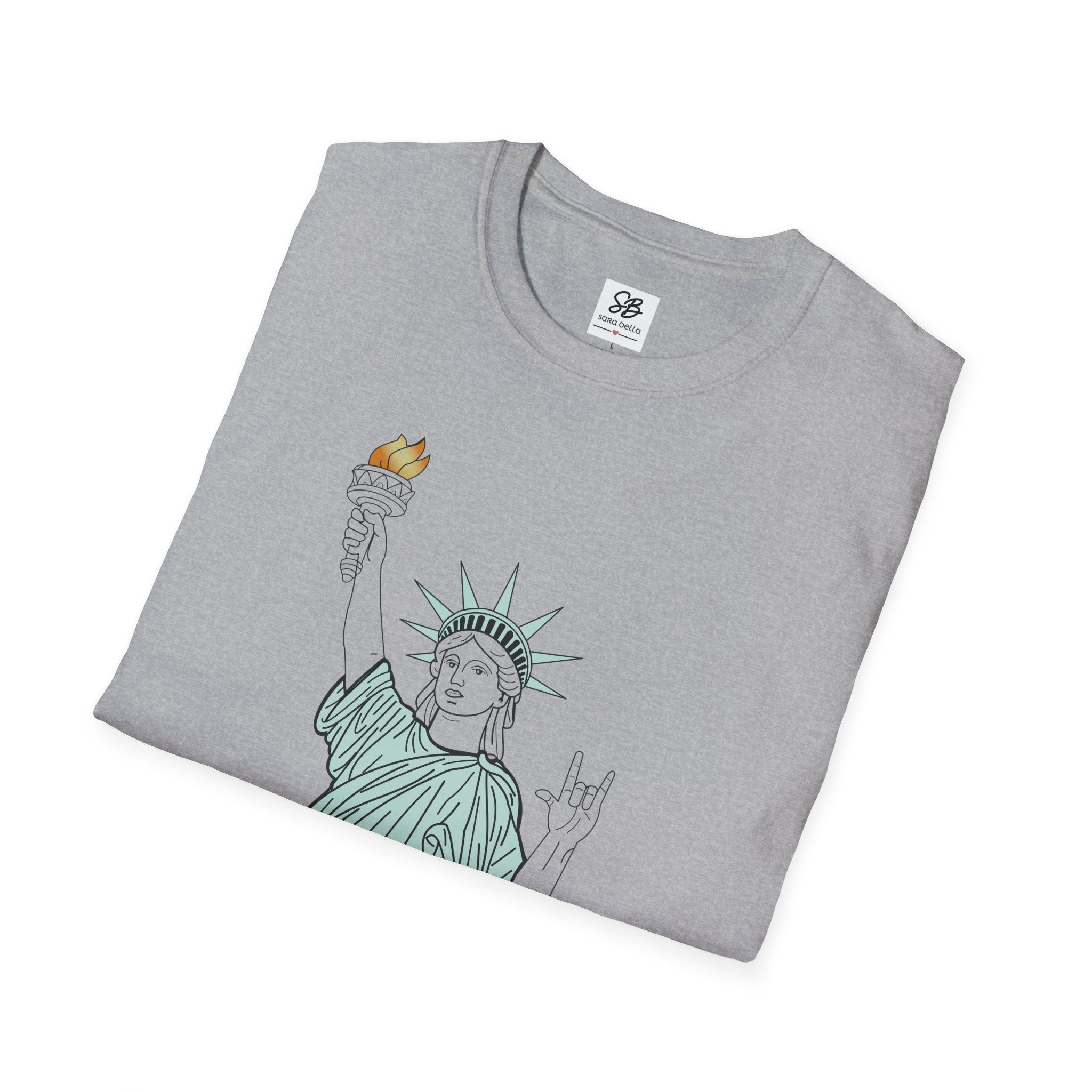Lady Liberty with I love you in America Sign Language Shirt