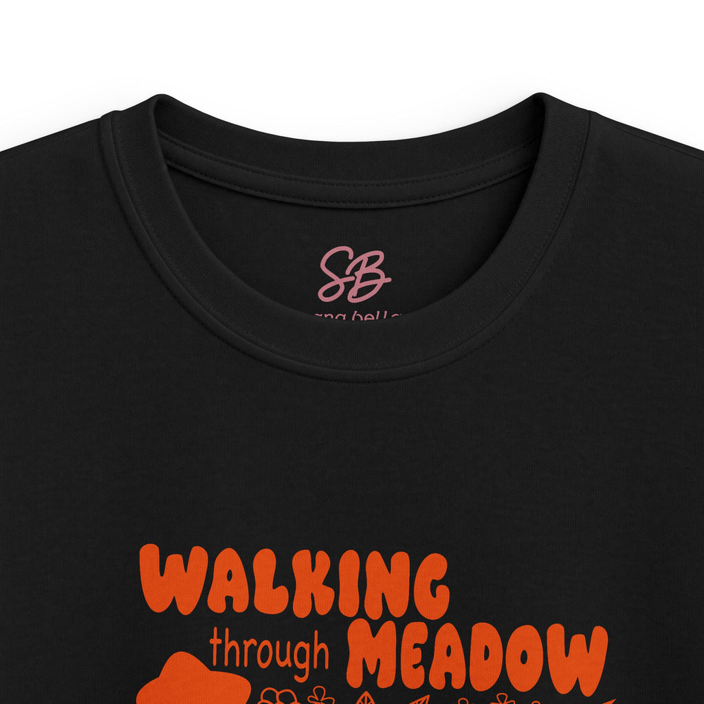 Walking Through Meadow Sunflowers - Kid T-Shirt