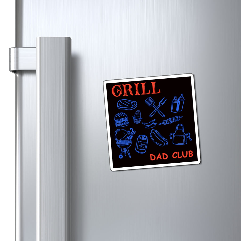 Grill Dad Club Magnet – BBQ Grillmaster Refrigerator Magnet