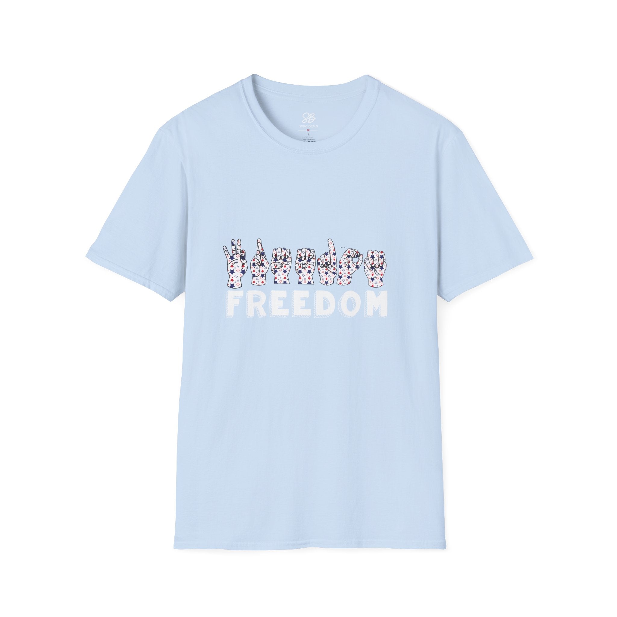 "Freedom" finger-spelled American Sign Language Graphic T-Shirt