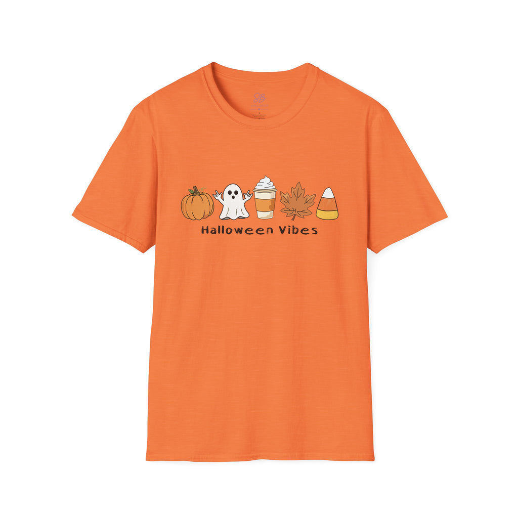 Halloween Vibes with Ghost saying "I love you" in ASL - T-Shirt