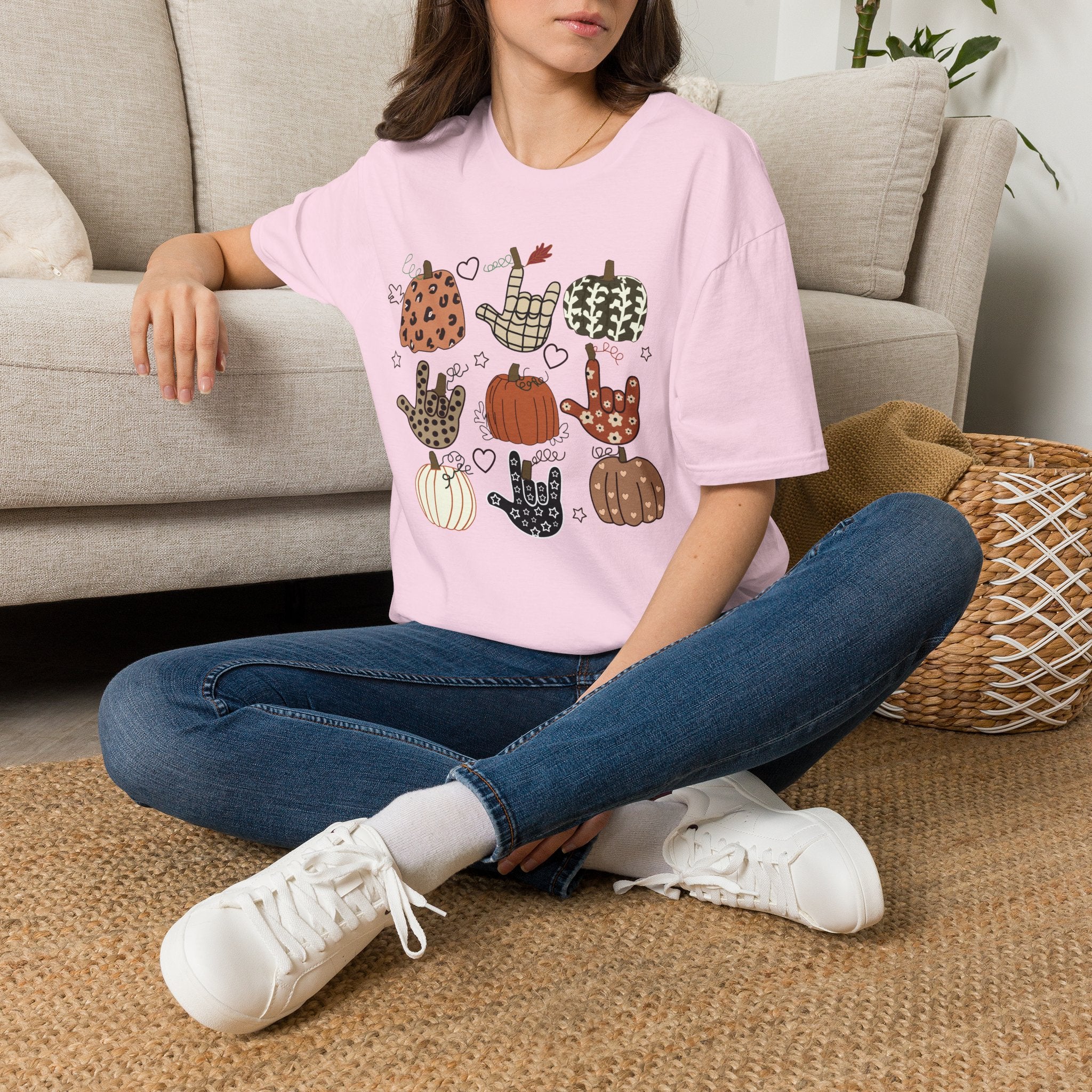 ASL Pumpkins Tic-Tac-Toe - T-Shirt