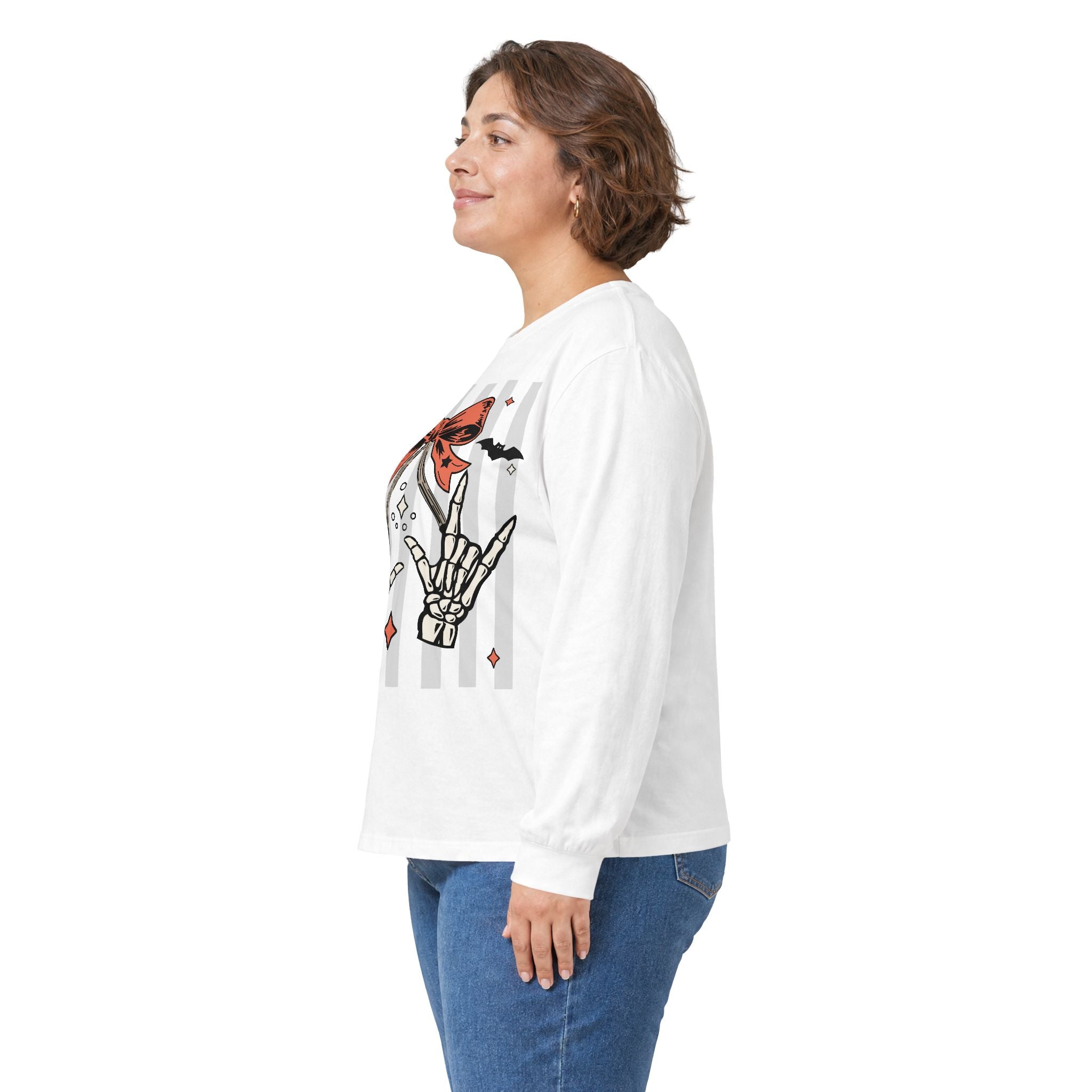 Spooky Skeleton Hands "I Love You" ASL - Long Sleeve Shirts