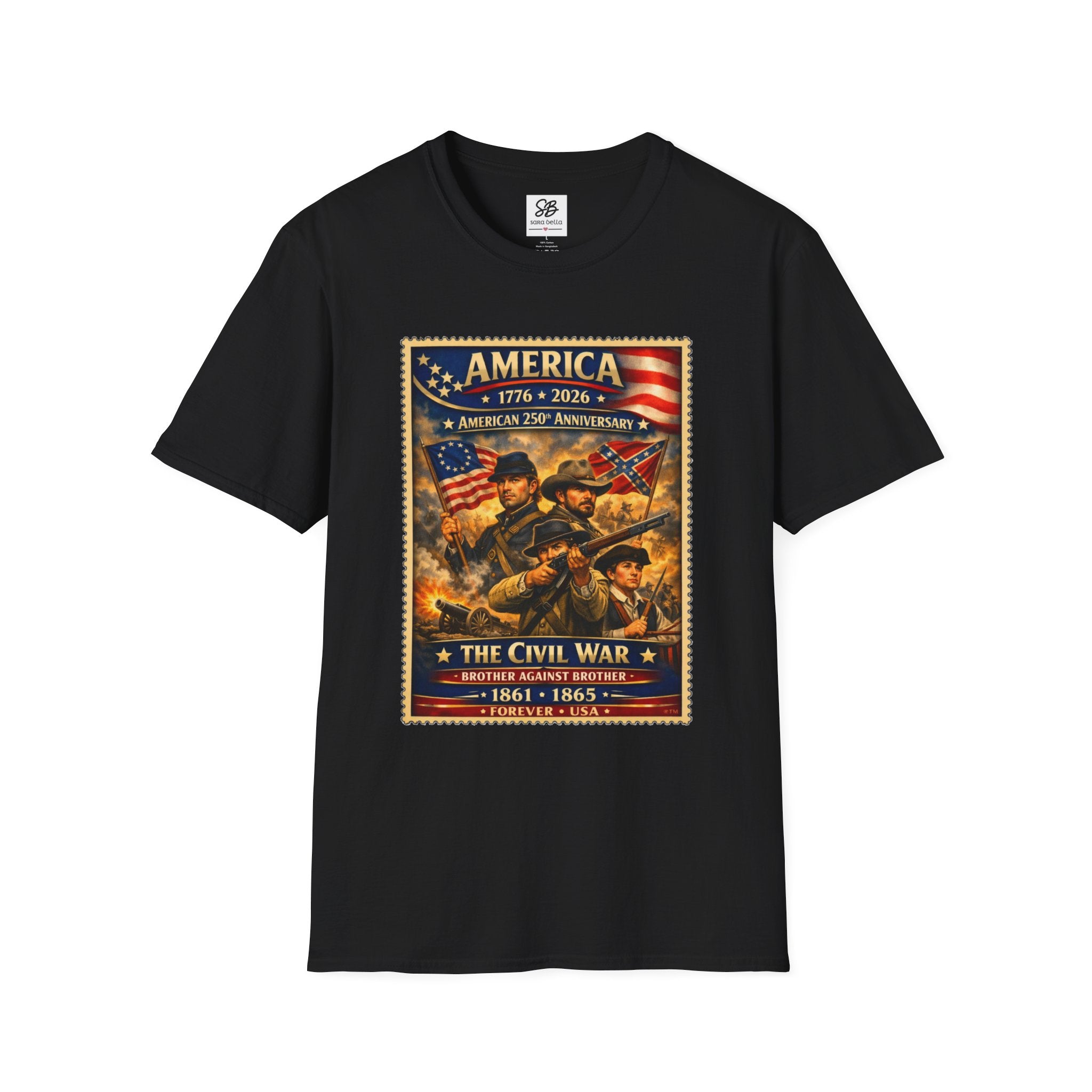 Civil War America Vintage Stamp T-Shirt