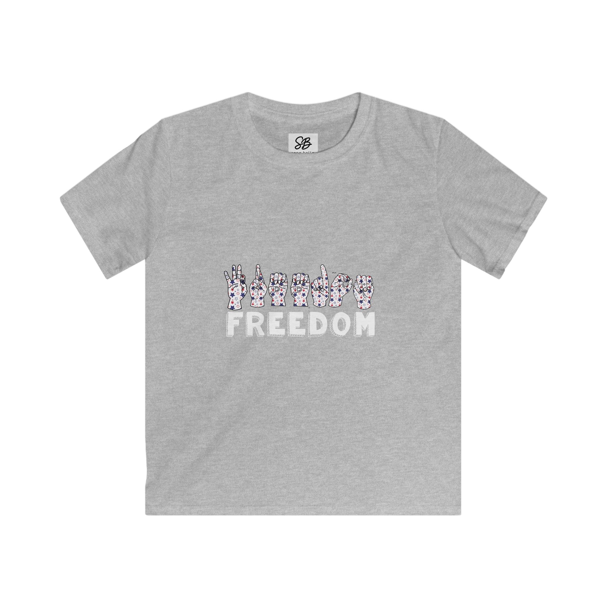 Kid Shirt - "Freedom" finger-spelled in ASL (America Sign Language) Shirt