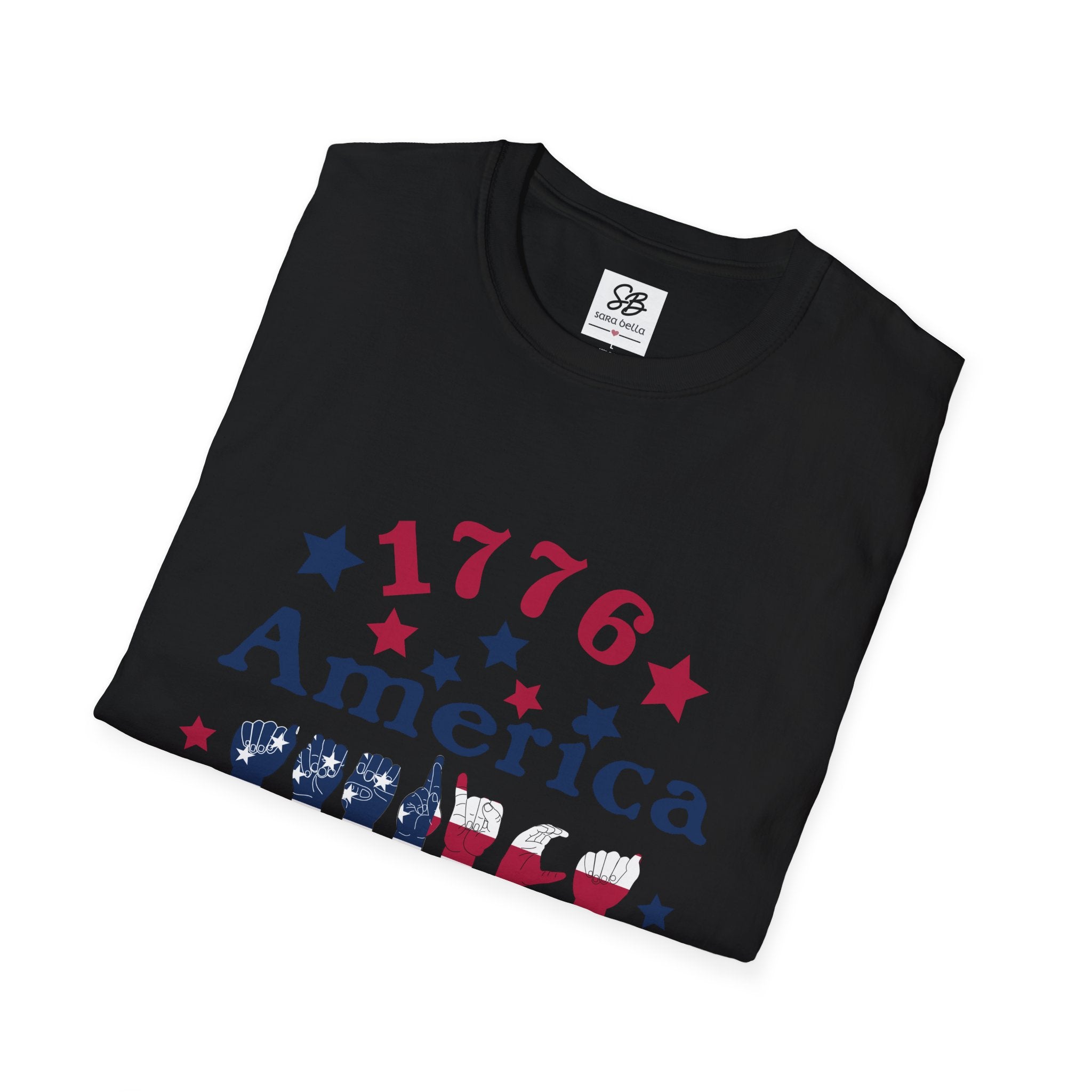 America in fingers-spelled ASL (America Sign Language) Shirt