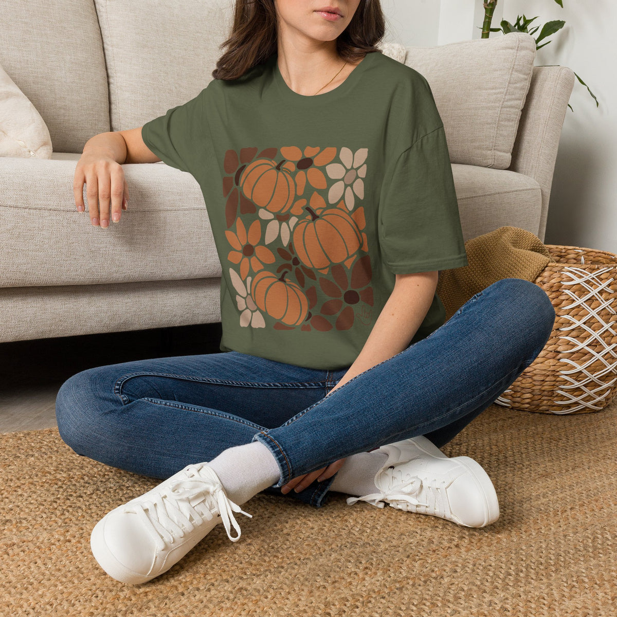 Fall Leaves & Pumpkins Hobo - T-Shirt