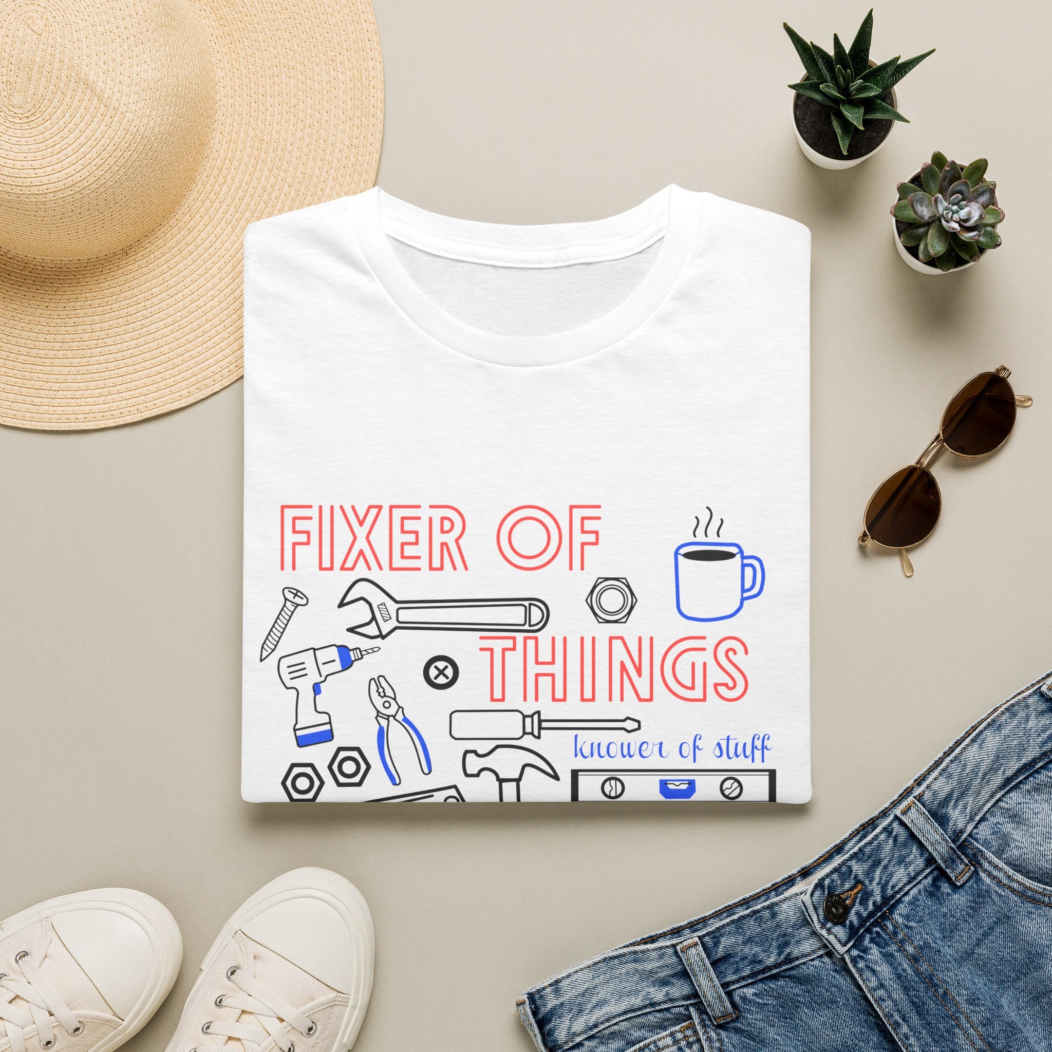 Fixer of Things Knower of Stuff Dad Shirt —  Handy Dad Tool Gift