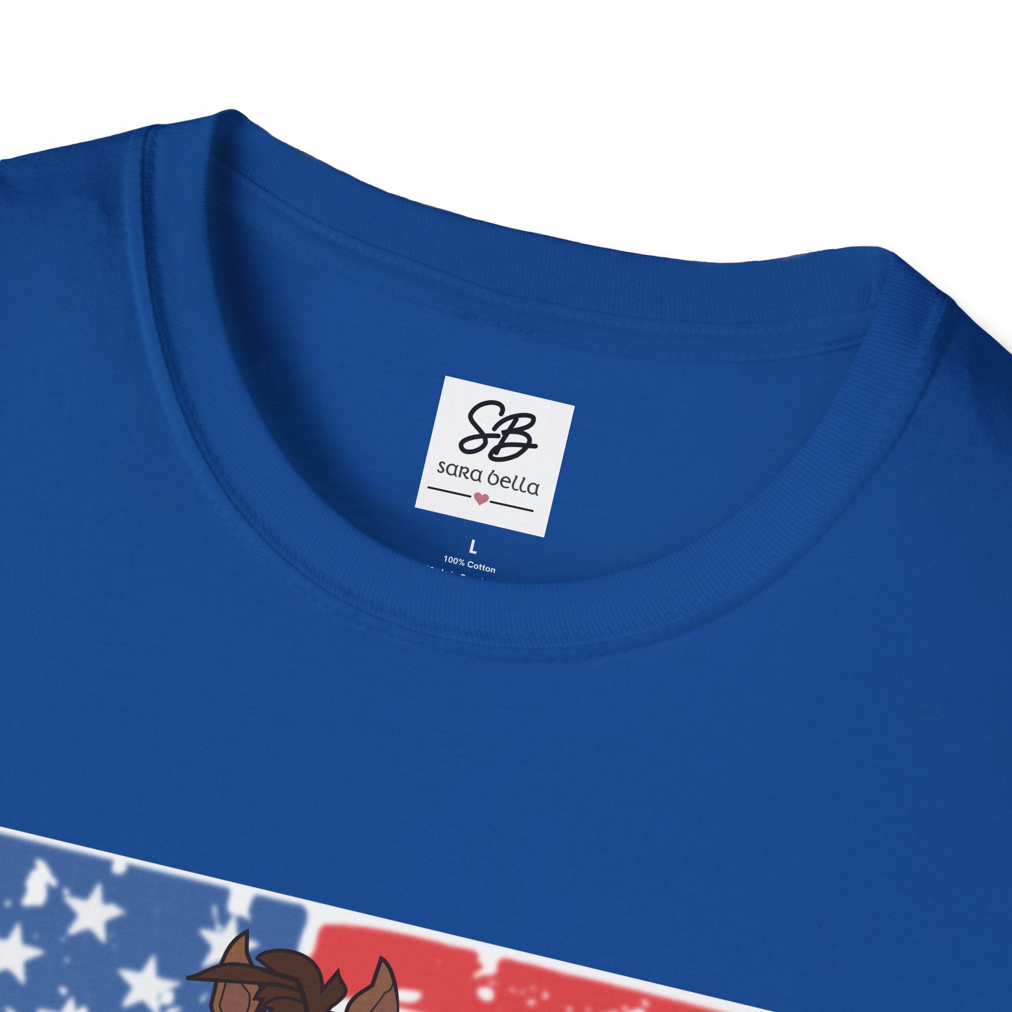 Galloping Horse with American Flag Graphic Shirt