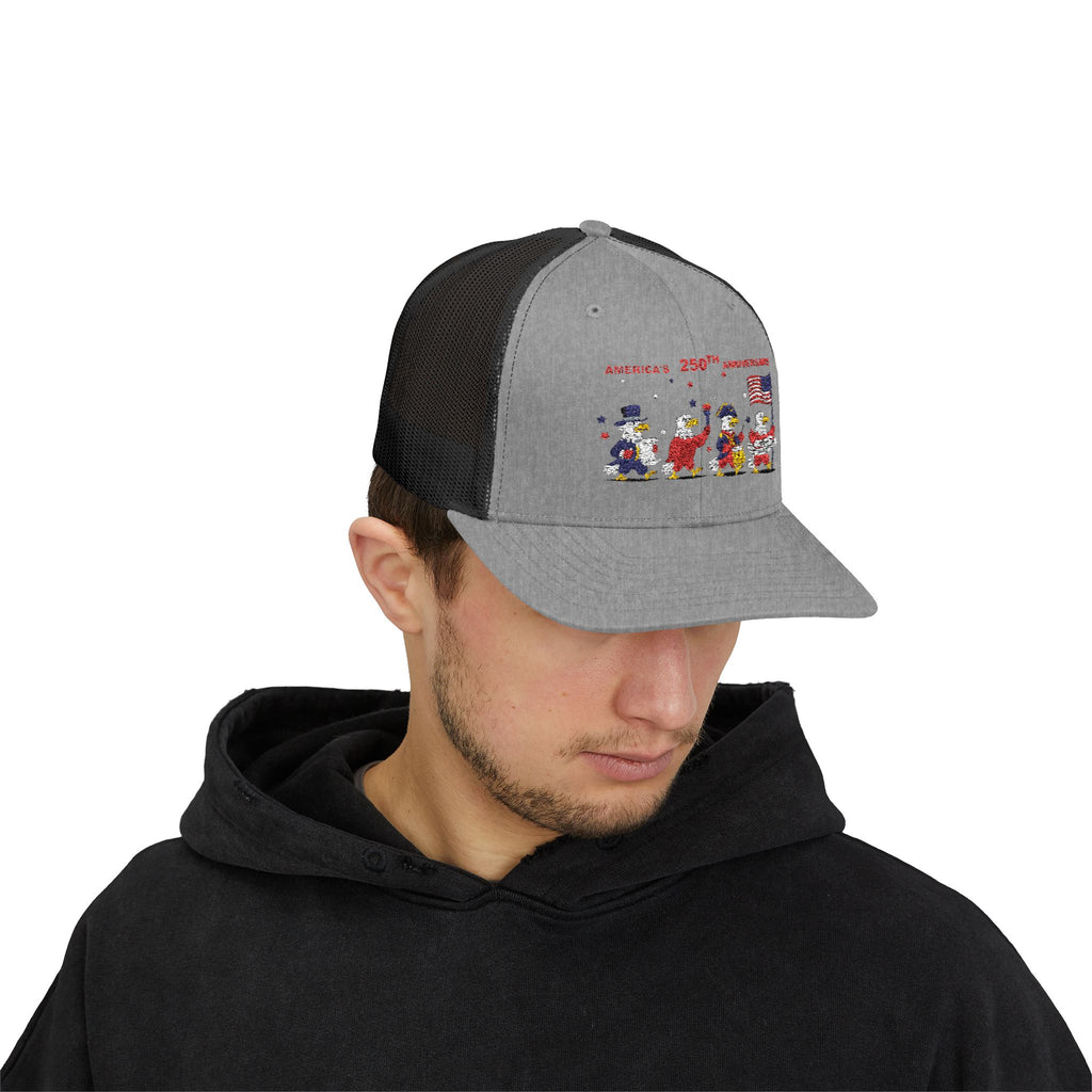 Patriotic Eagles Parade 250th Anniversary Snapback Trucker Cap