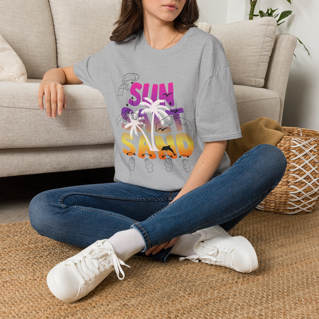 Sun, Salt & Sand in  American Sign Language - T-Shirt