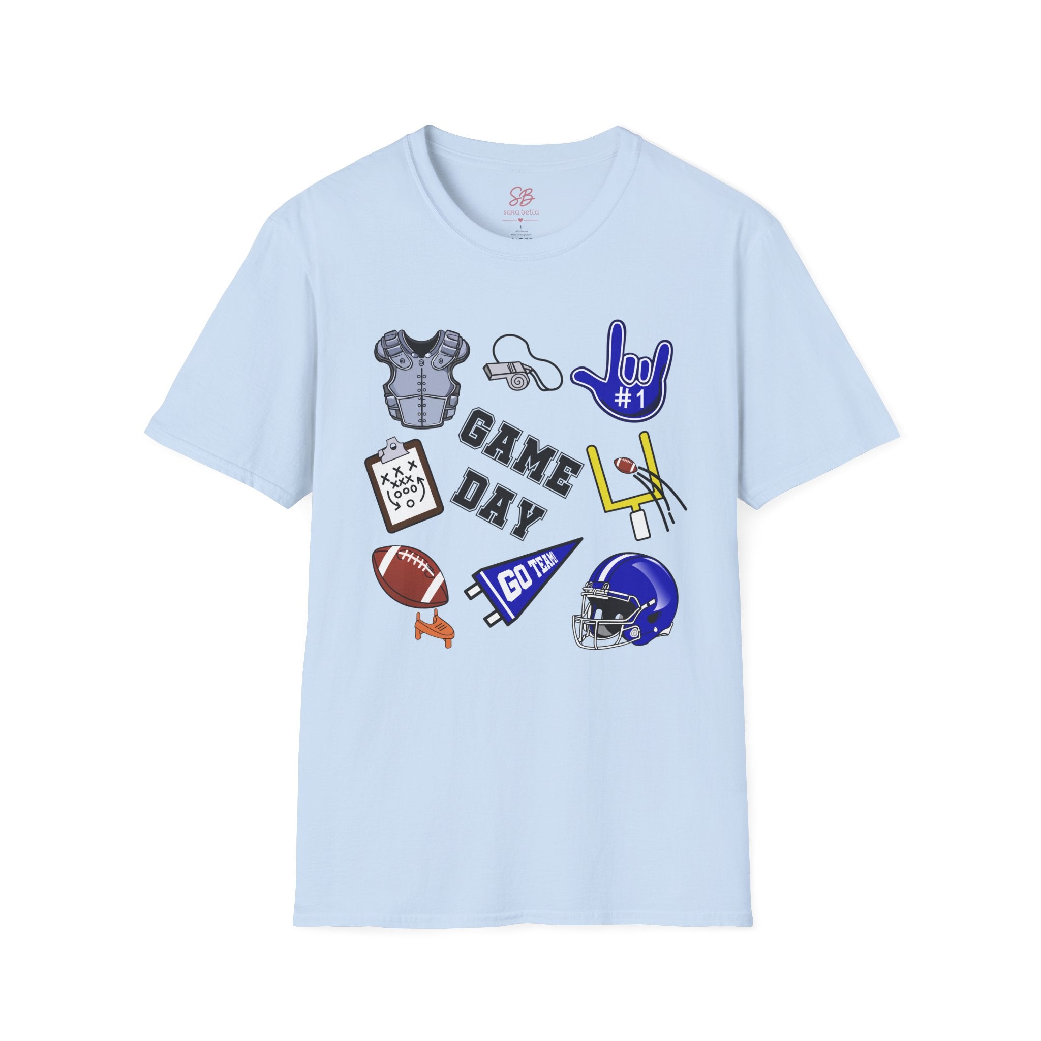 Game Day Football with I Love You ASL  - T-Shirt