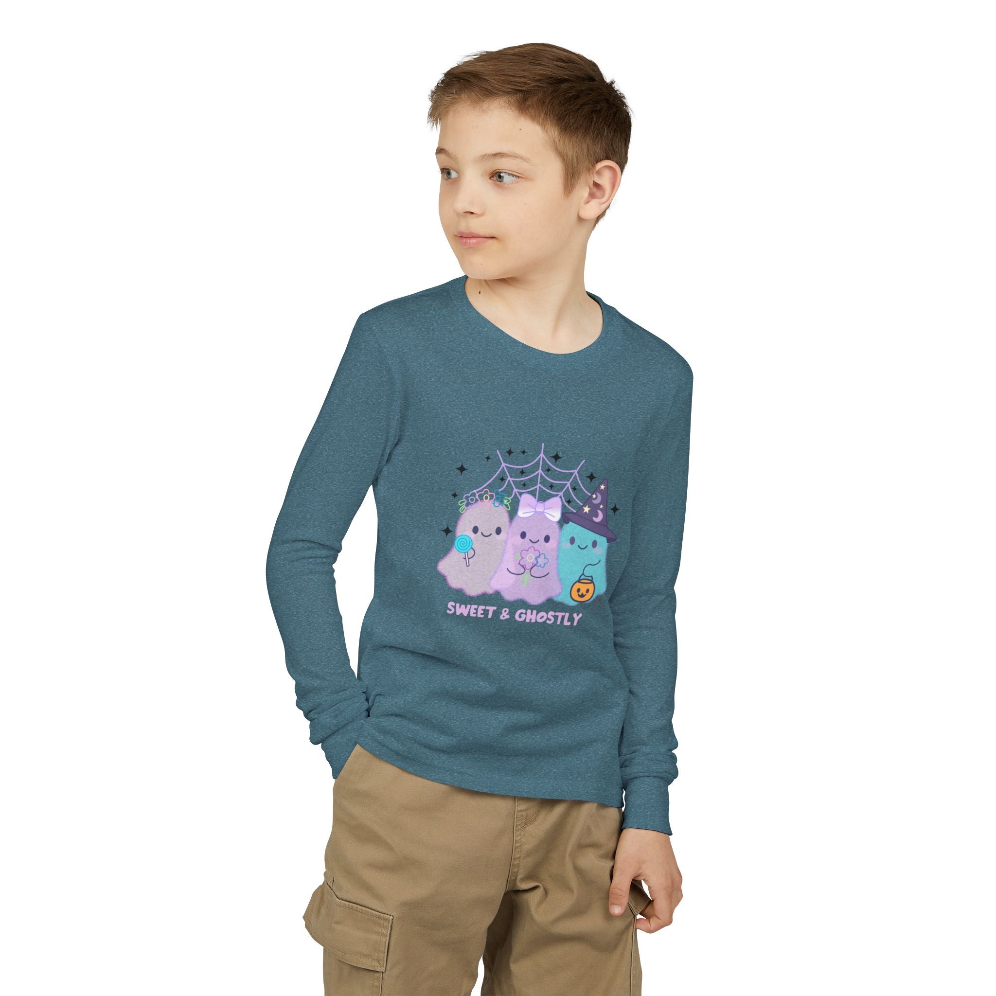 3 Friendly Ghosts "Sweet & Ghostly"  - Kid Long Sleeve Shirt