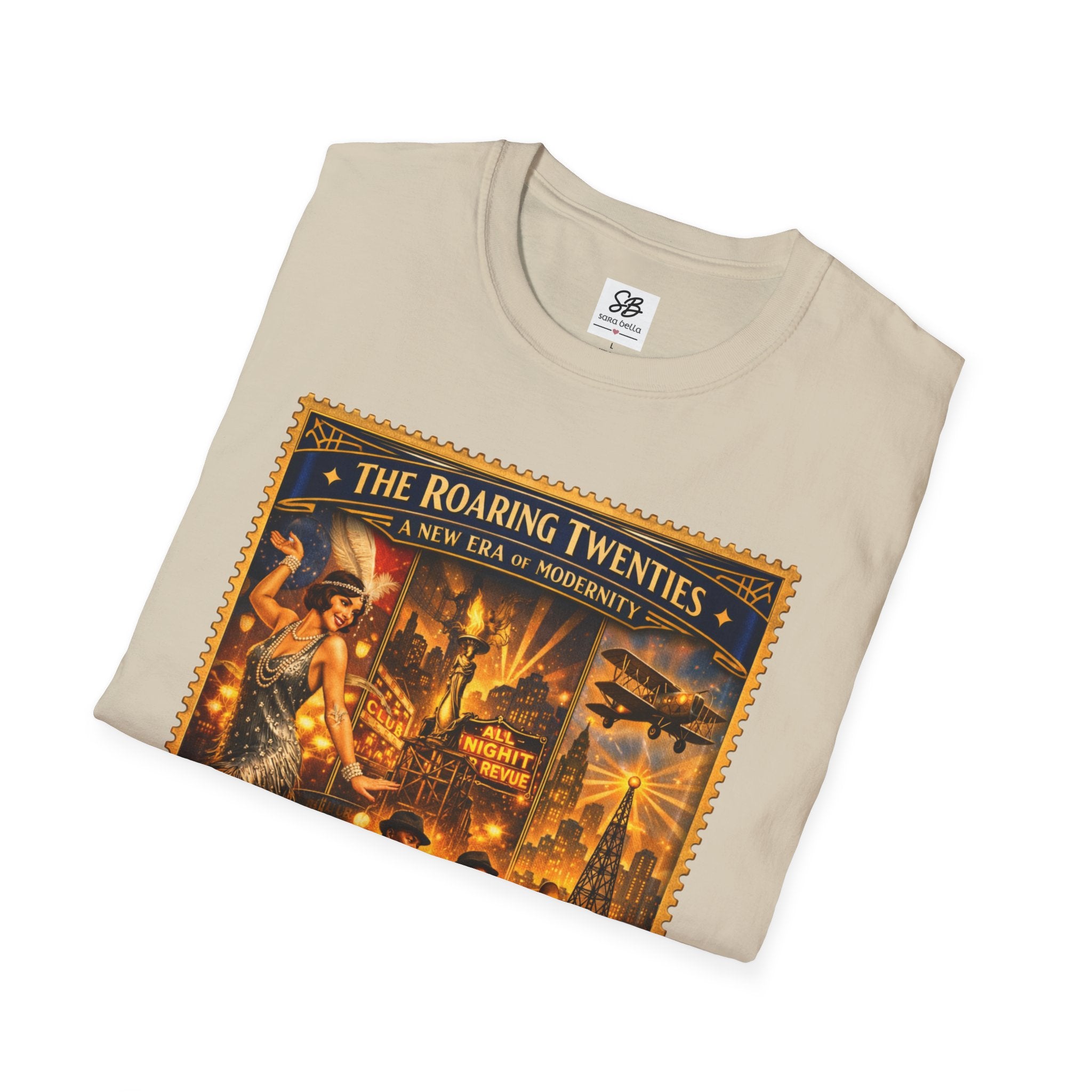 Roaring Twenties Vintage Stamp T-Shirt