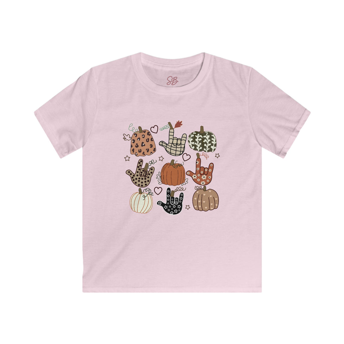 ASL Pumpkins Tic-Tac-Toe - Kid T-Shirt