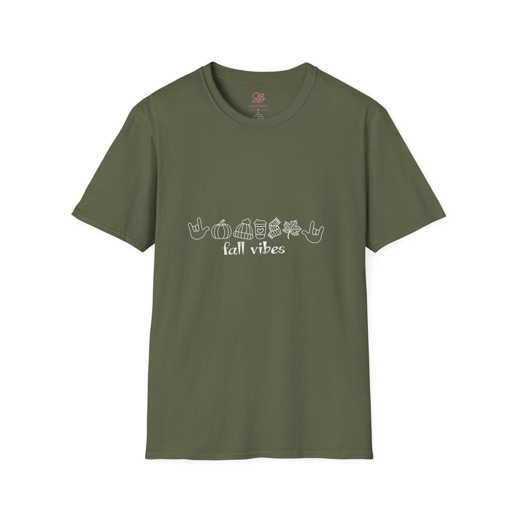 Fall Vibes with I Love you American Sign Language, ASL  - T-Shirt