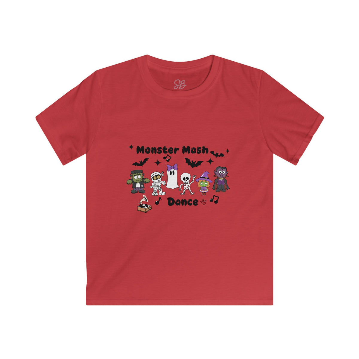 Monster Mash Dance of Halloween Characters Crew - Kid T-Shirt