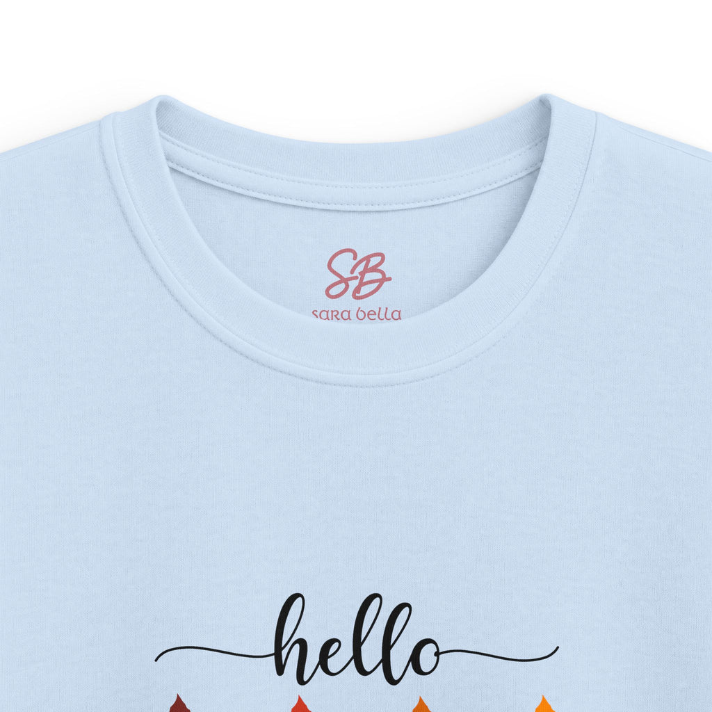 Hello Fall Fingers Spelling American Sign Language ASL -  Kid T-Shirt