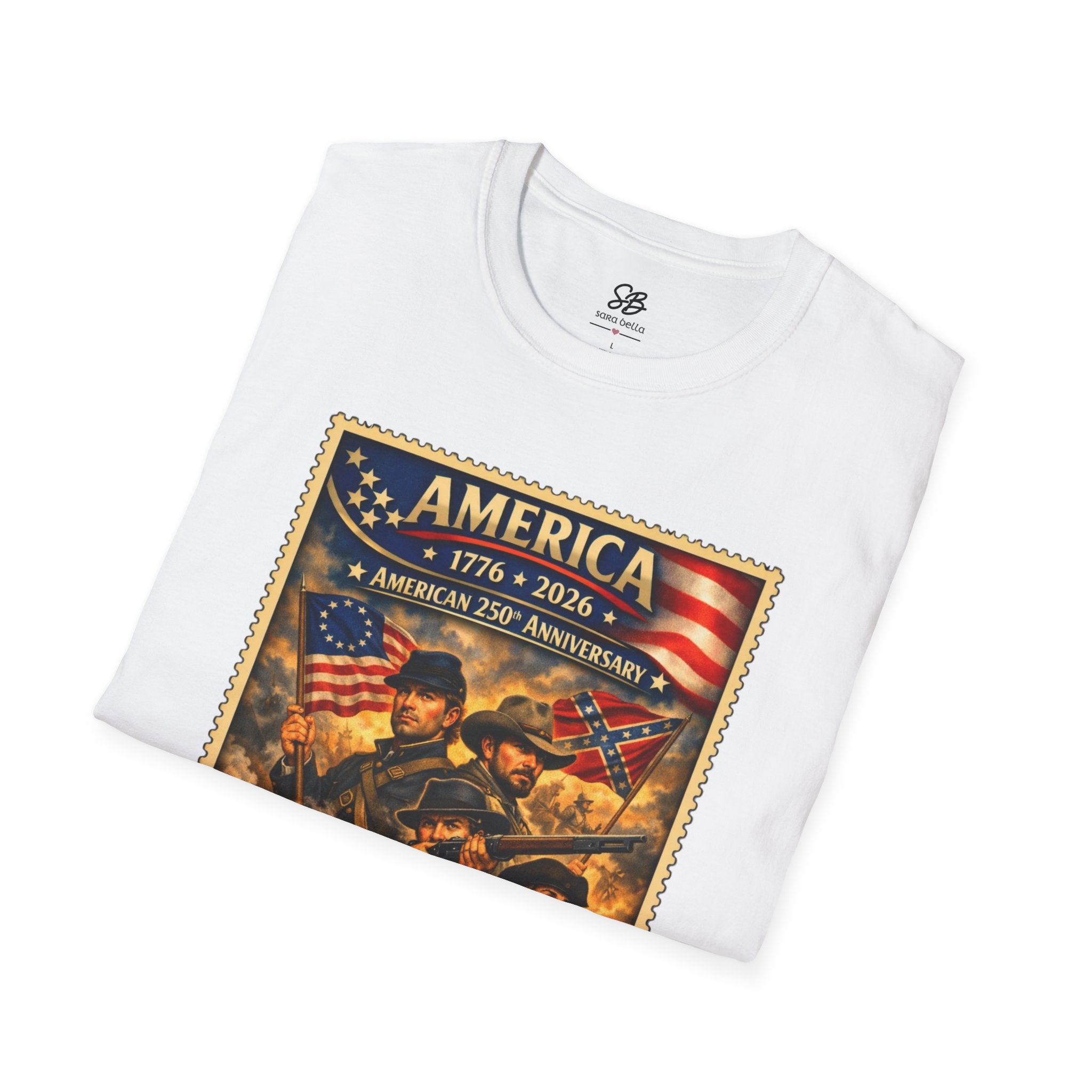 Civil War America Vintage Stamp T-Shirt