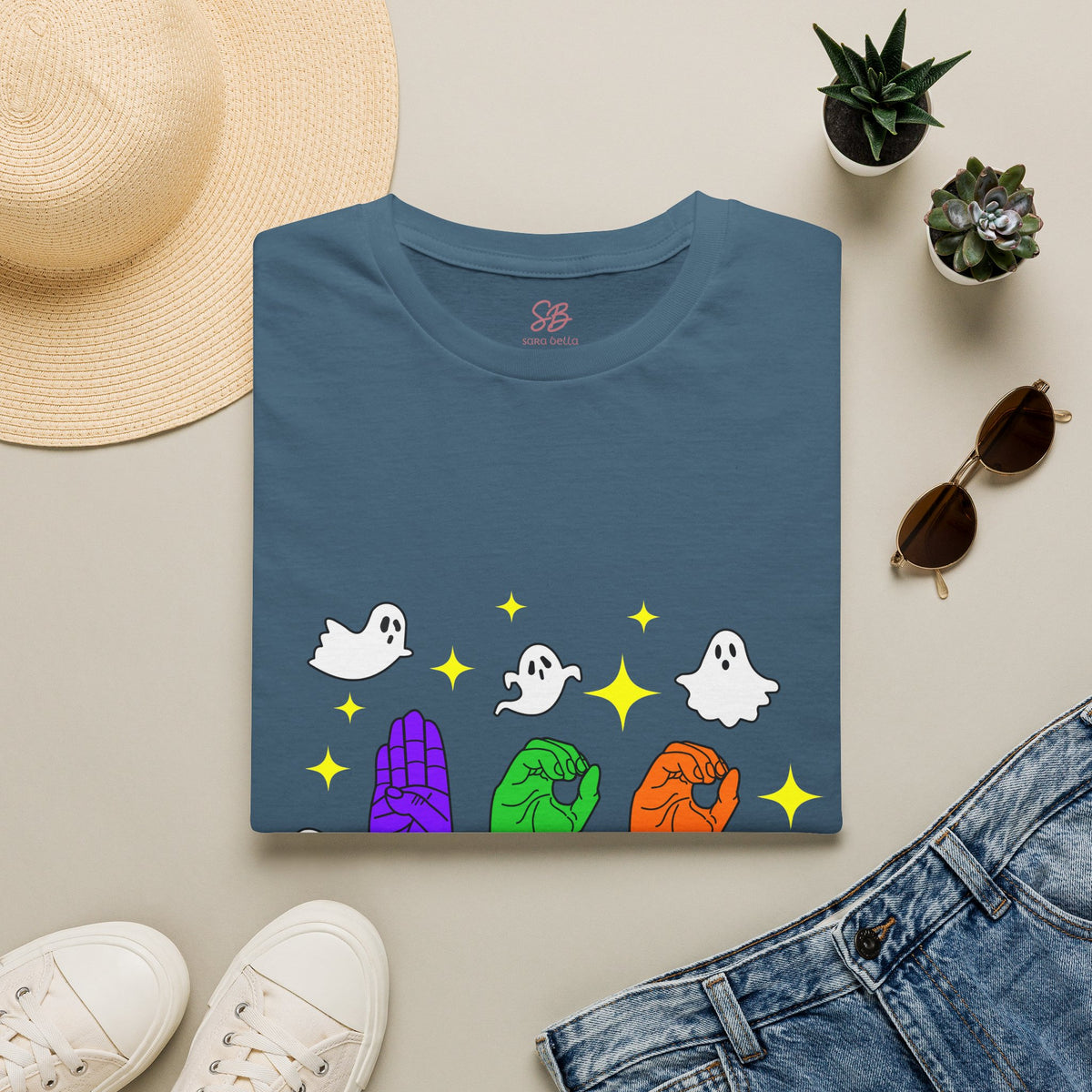 Ghosts "BOO" in ASL - T-Shirt