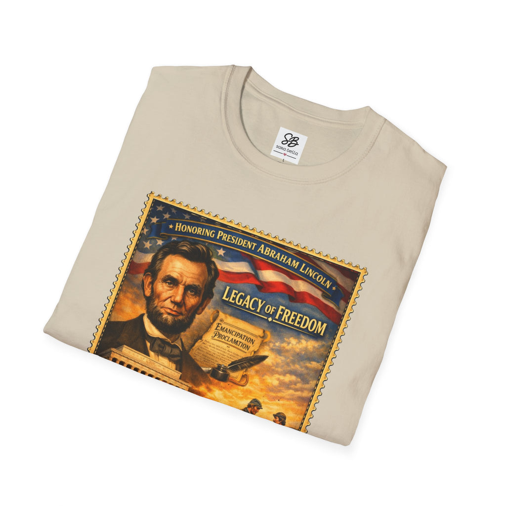 Abraham Lincoln 'Legacy of Freedom'  Vintage Stamp T‑Shirt