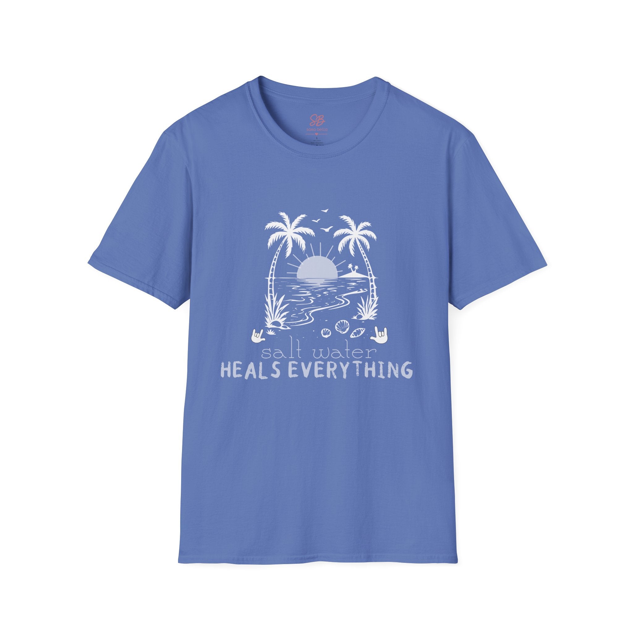 'Salt Water Heals Everything" of  white design -  T-Shirt