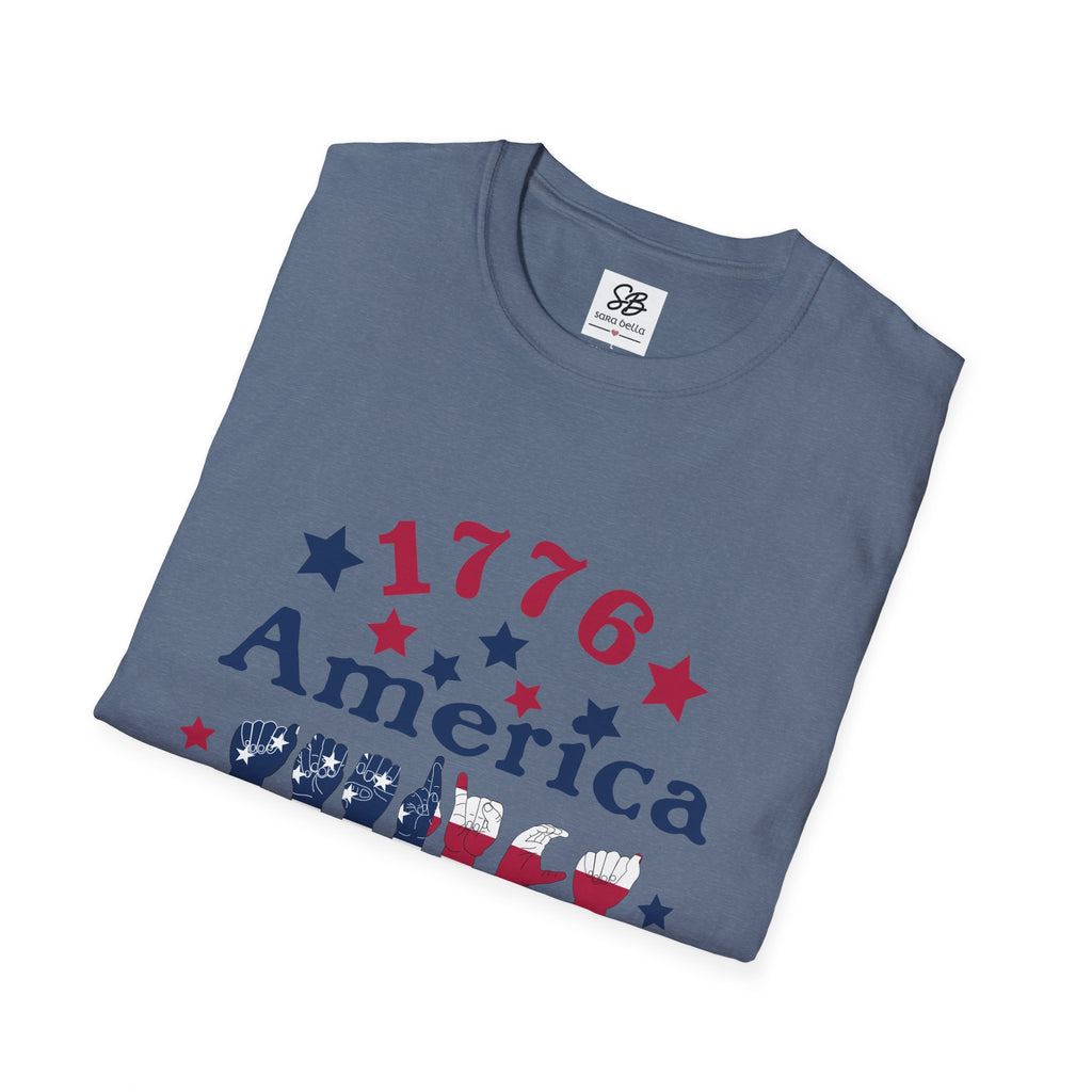 America in fingers-spelled ASL (America Sign Language) Shirt