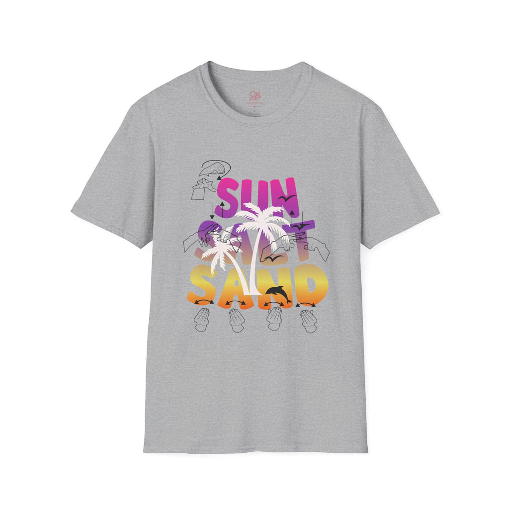 Sun, Salt & Sand in  American Sign Language - T-Shirt